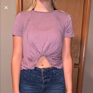 Purple belly shirt